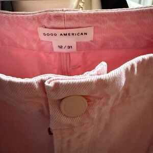 Good American Pink Boot Cut Jeans